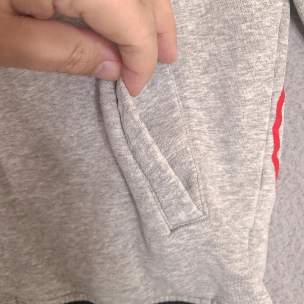 Nike Sweatshirt Jacket‎ Womens Large Gray Pinwheel Colorful Snap Button